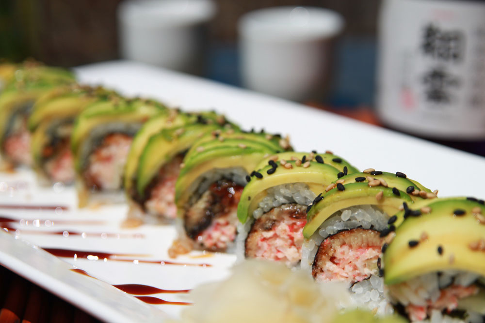 Caterpillar sushi roll