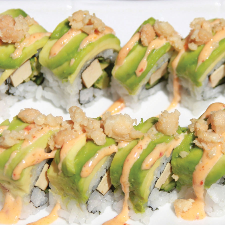 Earthworm veggie sushi roll